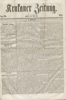 Krakauer Zeitung.Jg.2, Nro. 138 (21 Juni 1858) + dod.