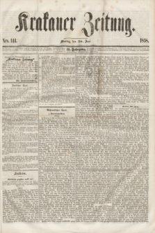Krakauer Zeitung.Jg.2, Nro. 144 (28 Juni 1858) + dod.