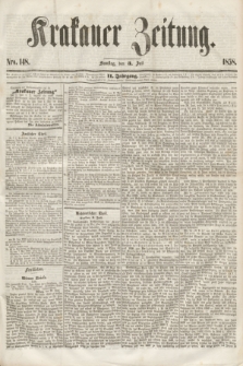 Krakauer Zeitung.Jg.2, Nro. 148 (3 Juli 1858) + dod.