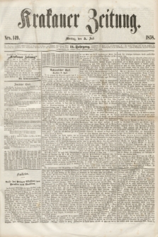 Krakauer Zeitung.Jg.2, Nro. 149 (5 Juli 1858) + dod.
