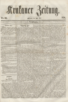 Krakauer Zeitung.Jg.2, Nro. 163 (21 Juli 1858)