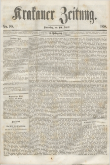 Krakauer Zeitung.Jg.2, Nro. 188 (19 August 1858)