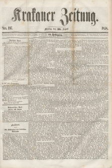 Krakauer Zeitung.Jg.2, Nro. 197 (30 August 1858) + dod.