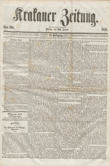 Krakauer Zeitung.Jg.2, Nro. 198 (31 August 1858)