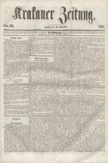 Krakauer Zeitung.Jg.2, Nro. 201 (3 September 1858)