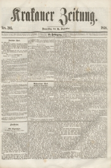 Krakauer Zeitung.Jg.2, Nro. 205 (9 September 1858)