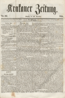 Krakauer Zeitung.Jg.2, Nro. 207 (11 September 1858)