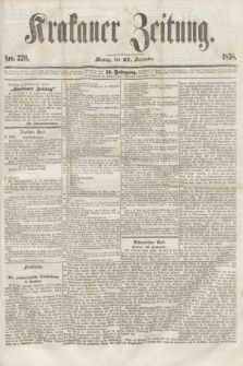 Krakauer Zeitung.Jg.2, Nro. 220 (27 September 1858)