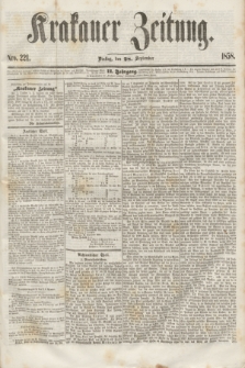 Krakauer Zeitung.Jg.2, Nro. 221 (28 September 1858)