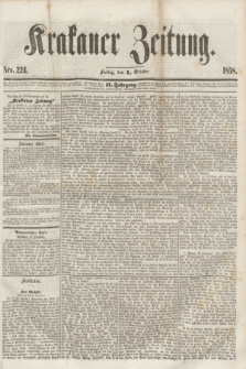Krakauer Zeitung.Jg.2, Nro. 224 (1 October 1858) + dod.