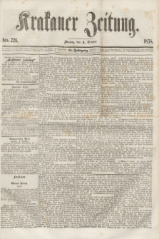 Krakauer Zeitung.Jg.2, Nro. 226 (4 October 1858)