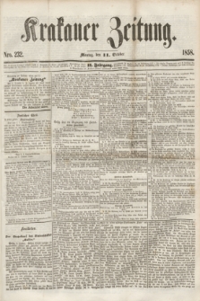 Krakauer Zeitung.Jg.2, Nro. 232 (11 October 1858) + dod.