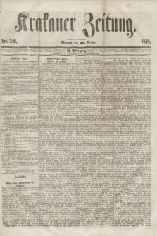 Krakauer Zeitung.Jg.2, Nro. 240 (20 October 1858)