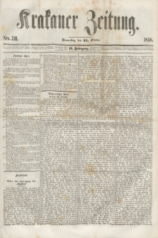 Krakauer Zeitung.Jg.2, Nro. 241 (21 October 1858)