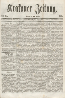 Krakauer Zeitung.Jg.2, Nro. 244 (25 October 1858)