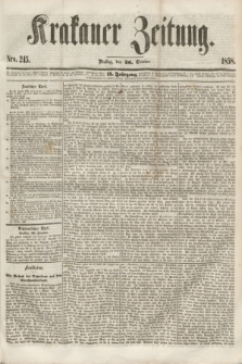 Krakauer Zeitung.Jg.2, Nro. 245 (26 October 1858)