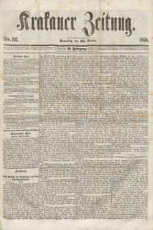 Krakauer Zeitung.Jg.2, Nro. 247 (28 October 1858)