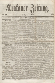 Krakauer Zeitung.Jg.2, Nro. 249 (30 October 1858) + dod.