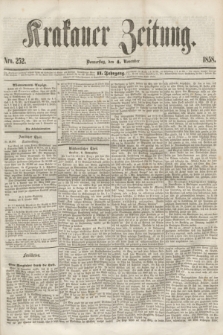 Krakauer Zeitung.Jg.2, Nro. 252 (4 November 1858)