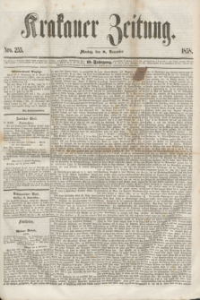 Krakauer Zeitung.Jg.2, Nro. 255 (8 November 1858) + dod.