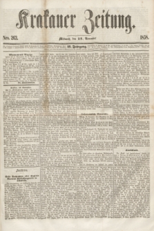 Krakauer Zeitung.Jg.2, Nro. 263 (17 November 1858)