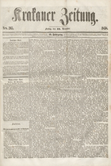 Krakauer Zeitung.Jg.2, Nro. 265 (19 November 1858)