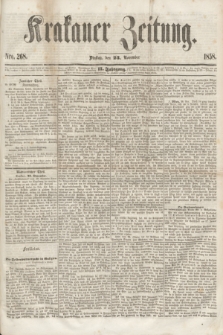 Krakauer Zeitung.Jg.2, Nro. 268 (23 November 1858) + dod.