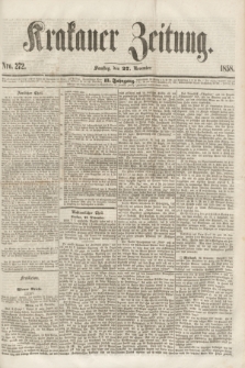 Krakauer Zeitung.Jg.2, Nro. 272 (27 November 1858) + dod.