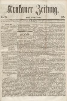 Krakauer Zeitung.Jg.2, Nro. 274 (30 November 1858) + dod.