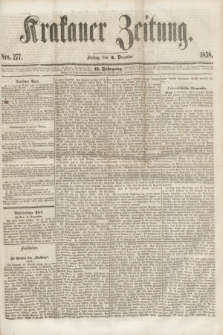 Krakauer Zeitung.Jg.2, Nro. 277 (3 December 1858)