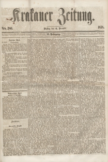 Krakauer Zeitung.Jg.2, Nro. 280 (7 December 1858) + dod.