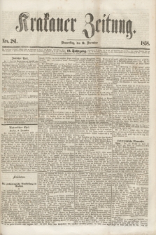 Krakauer Zeitung.Jg.2, Nro. 281 (9 December 1858)