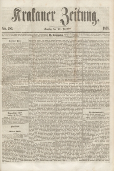 Krakauer Zeitung.Jg.2, Nro. 283 (11 December 1858) + dod.