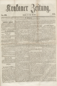 Krakauer Zeitung.Jg.2, Nro. 289 (18 December 1858) + dod.
