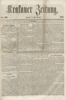 Krakauer Zeitung.Jg.2, Nro. 290 (20 December 1858) + dod.