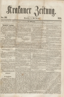 Krakauer Zeitung.Jg.2, Nro. 293 (23 December 1858)