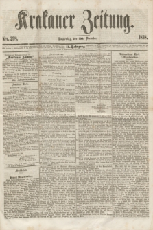 Krakauer Zeitung.Jg.2, Nro. 298 (30 December 1858)