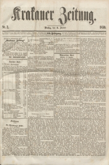 Krakauer Zeitung.Jg.3, Nr. 2 (4 Januar 1859)