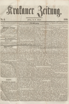 Krakauer Zeitung.Jg.3, Nr. 4 (7 Januar 1859)