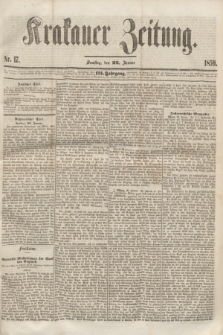 Krakauer Zeitung.Jg.3, Nr. 17 (22 Januar 1859)