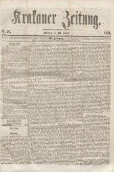 Krakauer Zeitung.Jg.3, Nr. 20 (26 Januar 1859)