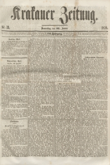 Krakauer Zeitung.Jg.3, Nr. 21 (27 Januar 1859)