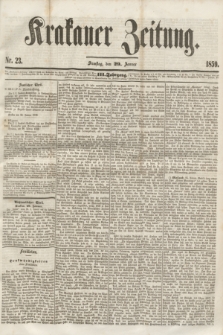 Krakauer Zeitung.Jg.3, Nr. 23 (29 Januar 1859)