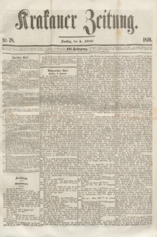 Krakauer Zeitung.Jg.3, Nr. 28 (5 Februar 1859) + dod.