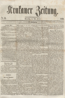 Krakauer Zeitung.Jg.3, Nr. 32 (10 Februar 1859)