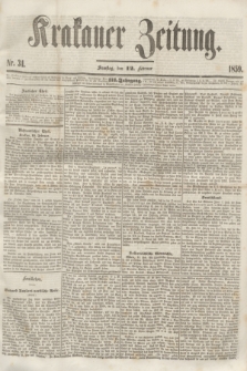 Krakauer Zeitung.Jg.3, Nr. 34 (12 Februar 1859)
