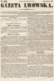 Gazeta Lwowska. 1854, nr 231