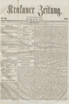 Krakauer Zeitung.Jg.3, Nr. 44 (24 Februar 1859)