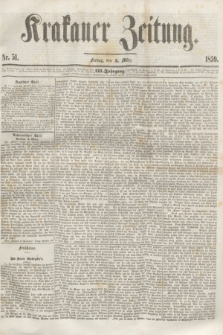 Krakauer Zeitung.Jg.3, Nr. 51 (4 März 1859) + dod.