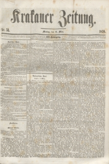 Krakauer Zeitung.Jg.3, Nr. 53 (7 März 1859)